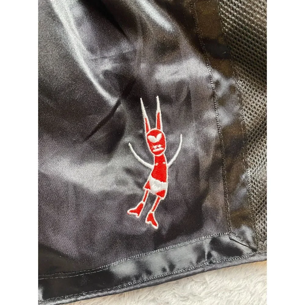 Club Space Shorts Adult 25x7 Black Miami Muay Thai Trunks Boxing Mens‎ NWT